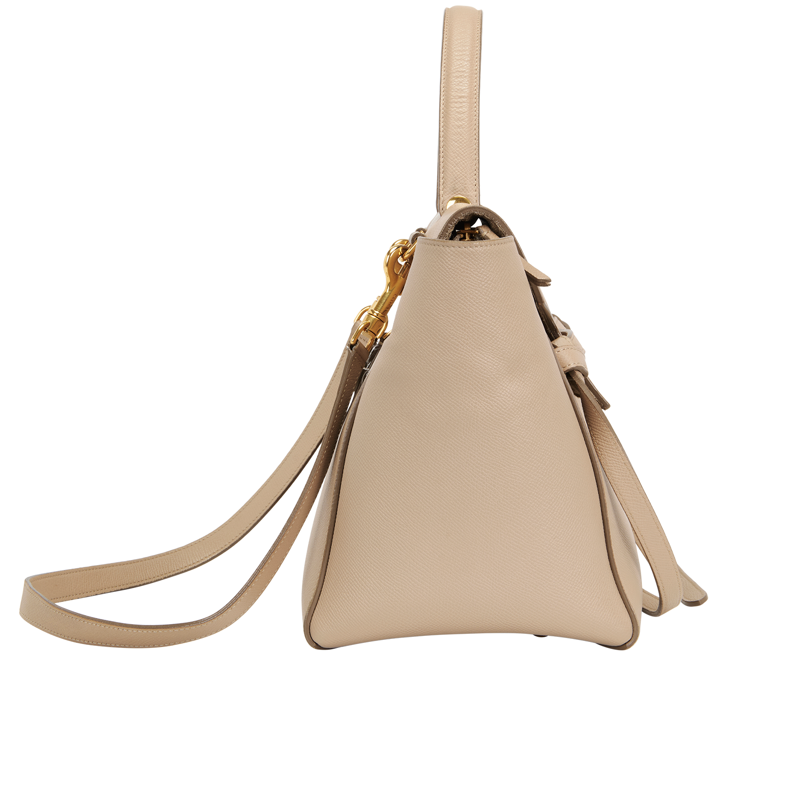 Mini Belt Bag, &pound;495, Handbags, Taupe, Leather, Side view